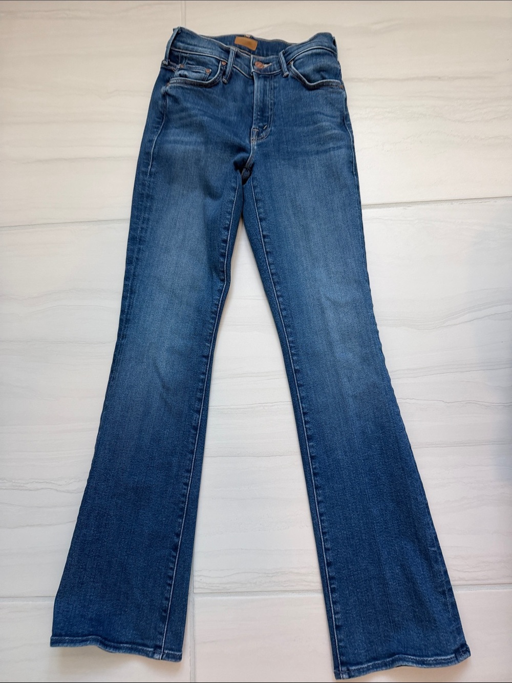 MOTHER Flare Jeans in Medium Blue Wash